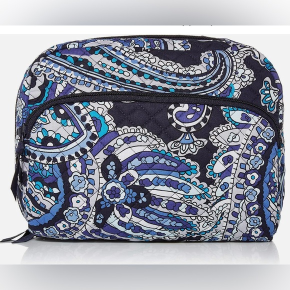 Vera Bradley Handbags - VERA BRADLEY Iconic Lg Cosmetic Case Deep Night Paisley Navy